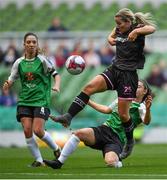 4 November 2018; Katrina Parrock of Wexford Youths evades the tackle of Lauryn O'Callaghan of Peamount United on her way to scoring her side's first goal during the Continental Tyres FAI Women’s Senior Cup Final match between Peamount United and Wexford Youths Women FC at the Aviva Stadium in Dublin. Photo by Ramsey Cardy/Sportsfile