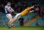 4 November 2018; Kevin Downes of Na Piarsaigh shoots to score his side's first goal under pressure from Clonoulty / Rossmore goalkeeper Declan O'Dwyer during the AIB Munster GAA Hurling Senior Club Championship semi-final match between Na Piarsaigh and Clonoulty / Rossmore at the Gaelic Grounds in Limerick. Photo by Piaras Ó Mídheach/Sportsfile