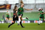 4 November 2018; Claire Walsh of Peamount United in action against Lauren Dwyer of Wexford Youths during the Continental Tyres FAI Women’s Senior Cup Final match between Peamount United and Wexford Youths Women FC at the Aviva Stadium in Dublin. Photo by Ramsey Cardy/Sportsfile