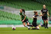 4 November 2018; Aine O'Gorman of Peamount United in action against Kylie Murphy of Wexford Youths during the Continental Tyres FAI Women’s Senior Cup Final match between Peamount United and Wexford Youths Women FC at the Aviva Stadium in Dublin. Photo by Ramsey Cardy/Sportsfile