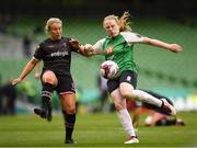 4 November 2018; Amber Barrett of Peamount United in action against Nicola Sinnott of Wexford Youths during the Continental Tyres FAI Women’s Senior Cup Final match between Peamount United and Wexford Youths Women FC at the Aviva Stadium in Dublin. Photo by Ramsey Cardy/Sportsfile
