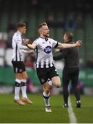 4 November 2018; Sean Hoare of Dundalk celebrates after scoring his side's first goal during the Irish Daily Mail FAI Cup Final match between Cork City and Dundalk at the Aviva Stadium in Dublin. Photo by Eóin Noonan/Sportsfile