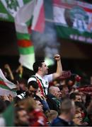 4 November 2018; Cork City supporters celebrate their side's first goal during the Irish Daily Mail FAI Cup Final match between Cork City and Dundalk at the Aviva Stadium in Dublin. Photo by Ramsey Cardy/Sportsfile