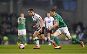 4 November 2018; Robbie Benson of Dundalk in action against Garry Buckley of Cork City during the Irish Daily Mail FAI Cup Final match between Cork City and Dundalk at the Aviva Stadium in Dublin. Photo by Ramsey Cardy/Sportsfile