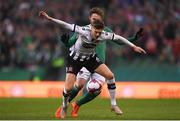 4 November 2018; Sean Gannon of Dundalk in action against Kieran Sadlier of Cork City during the Irish Daily Mail FAI Cup Final match between Cork City and Dundalk at the Aviva Stadium in Dublin. Photo by Eóin Noonan/Sportsfile