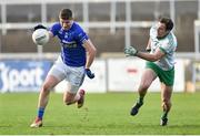 4 November 2018; Darren Hughes of Scotstown in action against Declan Rooney of Burren during the AIB Ulster GAA Football Senior Club Championship quarter-final match between Burren and Scotstown at Páirc Esler in Newry, Down. Photo by Oliver McVeigh/Sportsfile