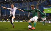 4 November 2018; Kieran Sadlier of Cork City in action against John Mountney of Dundalk during the Irish Daily Mail FAI Cup Final match between Cork City and Dundalk at the Aviva Stadium in Dublin. Photo by Ramsey Cardy/Sportsfile