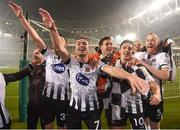 4 November 2018; Dundalk players celebrate after the Irish Daily Mail FAI Cup Final match between Cork City and Dundalk at the Aviva Stadium in Dublin. Photo by Eóin Noonan/Sportsfile