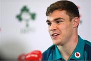 5 November 2018; Garry Ringrose during an Ireland rugby press conference at Carton House in Maynooth, Co. Kildare. Photo by Ramsey Cardy/Sportsfile