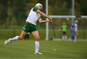 3 November 2018; Aron Shanagher of Ireland during the U21 Hurling Shinty International 2018 match between Ireland and Scotland at Games Development Centre in Abbotstown, Dublin. Photo by Piaras Ó Mídheach/Sportsfile