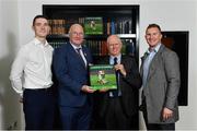 5 November 2018;  In attendance at the launch of A Season of Sundays 2018 at The Croke Park in Dublin are, from left, Dublin footballer Brian Fenton, Uachtarán Chumann Lúthchleas Gael John Horan, John Comerford, Chief Operations Officer, Carrolls of Tullamore, and Dublin footballer Ciarán Kilkenny. Photo by Ramsey Cardy/Sportsfile