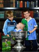 5 November 2018;  In attendance at the launch of A Season of Sundays 2018 at The Croke Park in Dublin is 10 month old Rian Cuddihy, centre, from Harold's Cross, Dublin, grandson of Sportsfile photographer Ray McManus, 6 year old Patrick, left, and 8 year old Joe McNamara, from Harold's Cross, Dublin. Photo by Ramsey Cardy/Sportsfile