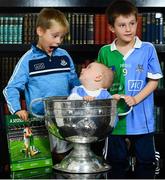 5 November 2018;  In attendance at the launch of A Season of Sundays 2018 at The Croke Park in Dublin is 10 month old Rian Cuddihy, centre, from Harold's Cross, Dublin, grandson of Sportsfile photographer Ray McManus, 6 year old Patrick, left, and 8 year old Joe McNamara, from Harold's Cross, Dublin. Photo by Ramsey Cardy/Sportsfile