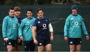 6 November 2018; Ireland players, from left, Niall Scannell, Finlay Bealham, Joey Carbery, Andrew Porter and Jonathan Sexton during Ireland rugby squad training at Carton House in Maynooth, Co. Kildare. Photo by Ramsey Cardy/Sportsfile