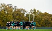 6 November 2018; The Ireland team huddle during Ireland rugby squad training at Carton House in Maynooth, Co. Kildare. Photo by Ramsey Cardy/Sportsfile
