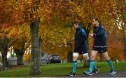 6 November 2018; Peter O'Mahony, left, and Rhys Ruddock arrive for Ireland rugby squad training at Carton House in Maynooth, Co. Kildare. Photo by Ramsey Cardy/Sportsfile