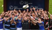 6 November 2018; Kildare footballer Eoin Doyle alongside Post Primary School footballers during a Leinster GAA Top Oil Post Primary Football Launch at Naas Racecourse in Naas, Co. Kildare. Photo by Piaras Ó Mídheach/Sportsfile