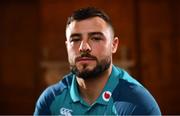6 November 2018; Robbie Henshaw poses for a portrait following an Ireland rugby press conference at Carton House in Maynooth, Co. Kildare. Photo by Ramsey Cardy/Sportsfile