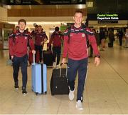 7 November 2018; James Shehill and John Hanbury, left, of Galway as the Galway players depart for the Wild Geese Cup in Sydney, Auatralia, Terminal 1, Dublin Airport, Dublin. Photo by Ray McManus/Sportsfile