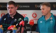 8 November 2018; Head coach Joe Schmidt and Tadhg Furlong during an Ireland rugby press conference at Carton House in Maynooth, Co Kildare. Photo by Piaras Ó Mídheach/Sportsfile
