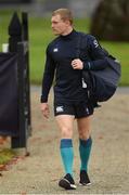 8 November 2018; Keith Earls arrives for Ireland rugby squad training at Carton House in Maynooth, Co Kildare. Photo by Piaras Ó Mídheach/Sportsfile