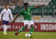 8 November 2018; Festy Ebosele of Republic of Ireland scores his side's first goal from a penalty during the U17 International Friendly match between Republic of Ireland and England at Tallaght Stadium in Tallaght, Dublin. Photo by Brendan Moran/Sportsfile