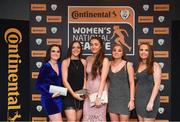 9 November 2018; Kilkenny United WFC players, from left, Aoife Brophy, Carla McManus, Shauna Martin, Kayla Cooling and Jennifer O'Neill upon arrival at the Continental Tyres Women’s National League Awards at the Ballsbridge Hotel  in Dublin. Photo by Piaras Ó Mídheach/Sportsfile
