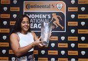 9 November 2018; Rianna Jarrett from Wexford Youths with her Player of the Year award during the Continental Tyres Women’s National League Awards at the Ballsbridge Hotel in Dublin. Photo by Matt Browne/Sportsfile