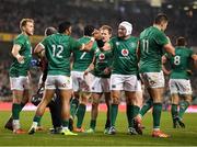 10 November 2018; Bundee Aki, 12, of Ireland celebrates after scoring his side's second try with teammate Rory Best during the Guinness Series International match between Ireland and Argentina at the Aviva Stadium in Dublin. Photo by Brendan Moran/Sportsfile