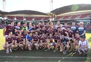 11 November 2018; Galway players and officials celebrate after the Wild Geese Cup match between Galway and Kilkenny at Spotless Stadium in Sydney, Australia. Photo by Ray McManus/Sportsfile