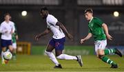 8 November 2018; Dynel Simeu of England in action against Conor Carty of Republic of Ireland during the U17 International Friendly match between Republic of Ireland and England at Tallaght Stadium in Tallaght, Dublin. Photo by Brendan Moran/Sportsfile