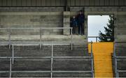 11 November 2018; Supporters take their place in the stand ahead of the AIB Connacht GAA Football Senior Club Championship semi-final match between Clann na nGael and Corofin at Dr. Hyde Park in Roscommon. Photo by Ramsey Cardy/Sportsfile