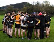 11 November 2018; The St Peter's Dunboyne huddle ahead of the AIB Leinster GAA Football Senior Club Championship Round 1 match between St Peter's Dunboyne and Kilmacud Crokes at Páirc Tailteann in Navan, Co. Meath. Photo by Daire Brennan/Sportsfile