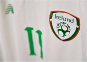 11 November 2018; A detailed view of the Republic of Ireland crest prior to the U17 International Friendly match between Republic of Ireland and Czech Republic at Tallaght Stadium in Tallaght, Dublin. Photo by Seb Daly/Sportsfile