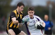 11 November 2018; Dara Mullin of Kilmacud Crokes in action against Liam Byrne of St Peter's Dunboyne during the AIB Leinster GAA Football Senior Club Championship Round 1 match between St Peter's Dunboyne and Kilmacud Crokes at Páirc Tailteann in Navan, Co. Meath. Photo by Daire Brennan/Sportsfile