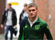11 November 2018; Republic of Ireland captain Séamas Keogh arrives prior to the U17 International Friendly match between Republic of Ireland and Czech Republic at Tallaght Stadium in Tallaght, Dublin. Photo by Seb Daly/Sportsfile