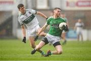 11 November 2018; James Murray of Moorefield in action against David Seale of Portlaoise during the AIB Leinster GAA Football Senior Club Championship quarter-final match between Moorefield and Portlaoise at St Conleth's Park in Newbridge, Co. Kildare. Photo by David Fitzgerald/Sportsfile