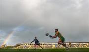 11 November 2018; Conor Cunningham of Corofin in action against David Connaughton of Clann na nGael during the AIB Connacht GAA Football Senior Club Championship semi-final match between Clann na nGael and Corofin at Dr. Hyde Park in Roscommon. Photo by Ramsey Cardy/Sportsfile