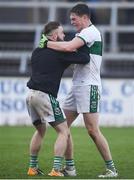 11 November 2018; Frank Flanagan, right, and Ricky Maher of Portlaoise following their side's victory in the AIB Leinster GAA Football Senior Club Championship quarter-final match between Moorefield and Portlaoise at St Conleth's Park in Newbridge, Co. Kildare. Photo by David Fitzgerald/Sportsfile