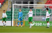 11 November 2018; Joshua Giurgi of Republic of Ireland, centre, reacts after his side concede a goal during the U17 International Friendly match between Republic of Ireland and Czech Republic at Tallaght Stadium in Tallaght, Dublin. Photo by Seb Daly/Sportsfile
