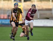 11 November 2018; Michael Taylor of Ballycran in action against David Kearney of Cushendall Ruairi Og during the AIB Ulster GAA Hurling Senior Club Hurling Final match between Ballycran and Cushendall Ruairi Og at Athletic Grounds in Armagh. Photo by Oliver McVeigh/Sportsfile
