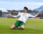 11 November 2018; Anselmo Garcia MacNulty of Republic of Ireland celebrates after scoring his side's first goal during the U17 International Friendly match between Republic of Ireland and Czech Republic at Tallaght Stadium in Tallaght, Dublin. Photo by Seb Daly/Sportsfile
