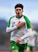 11 November 2018; Sean Kennedy of Republic of Ireland celebrates after scoring his side's second goal during the U17 International Friendly match between Republic of Ireland and Czech Republic at Tallaght Stadium in Tallaght, Dublin. Photo by Seb Daly/Sportsfile