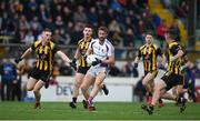 11 November 2018; Shane Horan of Kilmacud Crokes in action against Craig Lowndes, left, and Shane McEntee of St Peter's Dunboyne during the AIB Leinster GAA Football Senior Club Championship Round 1 match between St Peter's Dunboyne and Kilmacud Crokes at Páirc Tailteann in Navan, Co. Meath. Photo by Daire Brennan/Sportsfile