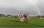 11 November 2018; Paul Mannion of Kilmacud Crokes in action against Séamus Lavin of St Peter's Dunboyne during the AIB Leinster GAA Football Senior Club Championship Round 1 match between St Peter's Dunboyne and Kilmacud Crokes at Páirc Tailteann in Navan, Co. Meath. Photo by Daire Brennan/Sportsfile