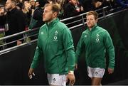 10 November 2018; Will Addison, left, and Kieran Marmion of Ireland ahead of the Guinness Series International match between Ireland and Argentina at the Aviva Stadium in Dublin. Photo by Ramsey Cardy/Sportsfile