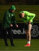 12 November 2018; James McClean with physiotherapist Ciaran Murray during Republic of Ireland training at the FAI National Training Centre in Abbotstown, Dublin. Photo by Stephen McCarthy/Sportsfile