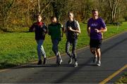 13 November 2018; Joey Gibson along with Michael Lane, Olivia Gibson, and Gearoid Gilley of Vhi from the Mayfield Foroige Youth Project in Cork taking part in the Ballincollig parkrun on Saturday. ‘Run for Fun’ is a programme developed by Vhi in partnership with the Irish Youth Foundation to encourage young people living in disadvantaged communities in Ireland to embrace the benefits offered through running. To find out more about ‘Run for Fun’ log onto the Irish Youth Foundation website at www.iyf.ie.   Photo by Piaras Ó Mídheach/Sportsfile