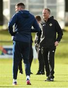 12 November 2018; Manager Michael O'Neill, right, and Kyle Lafferty during a Northern Ireland Training Session at Gannon Park in Malahide, Dublin. Photo by David Fitzgerald/Sportsfile