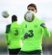 12 November 2018; Robbie Brady during a Republic of Ireland training session at the FAI National Training Centre in Abbotstown, Dublin.  Photo by Stephen McCarthy/Sportsfile